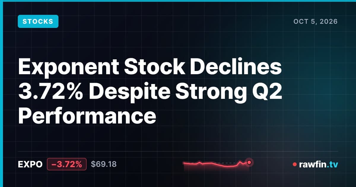 Exponent Stock Declines 3.72% Despite Strong Q2 Performance