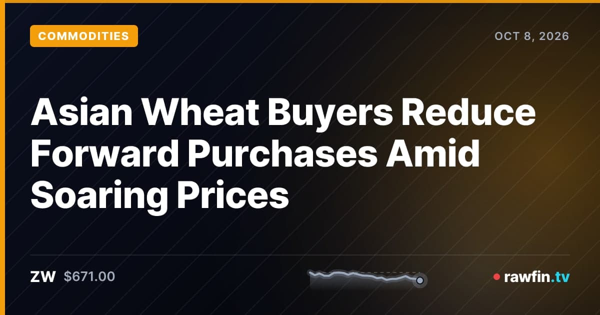 Asian Wheat Buyers Reduce Forward Purchases Amid Soaring Prices
