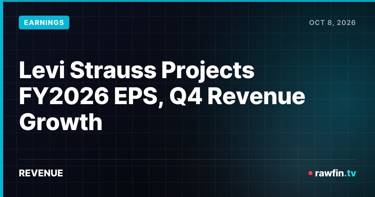 Levi Strauss Projects FY2026 EPS, Q4 Revenue Growth