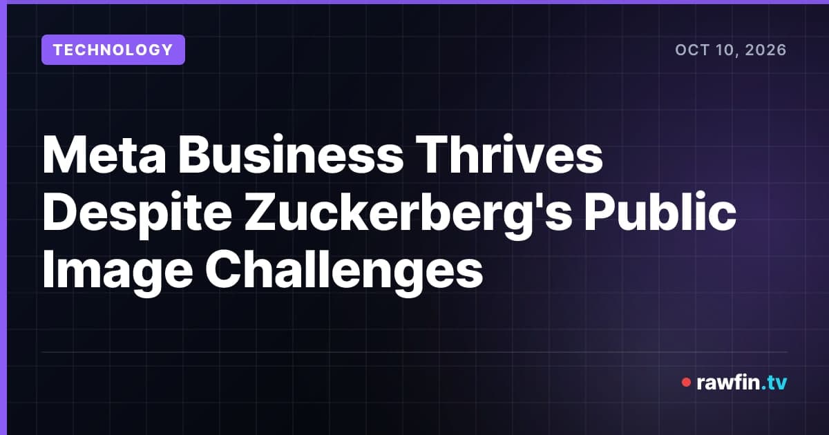 Meta Business Thrives Despite Zuckerberg's Public Image Challenges