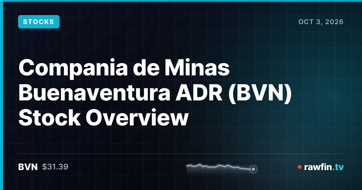 Compania de Minas Buenaventura ADR (BVN) Stock Overview