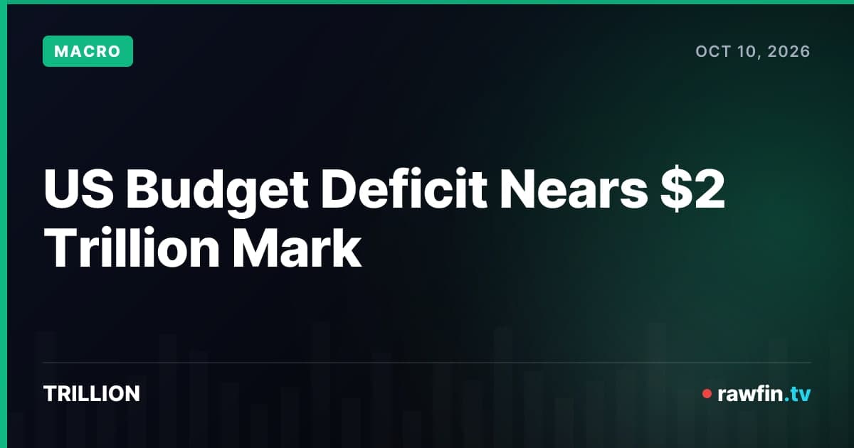 US Budget Deficit Nears $2 Trillion Mark