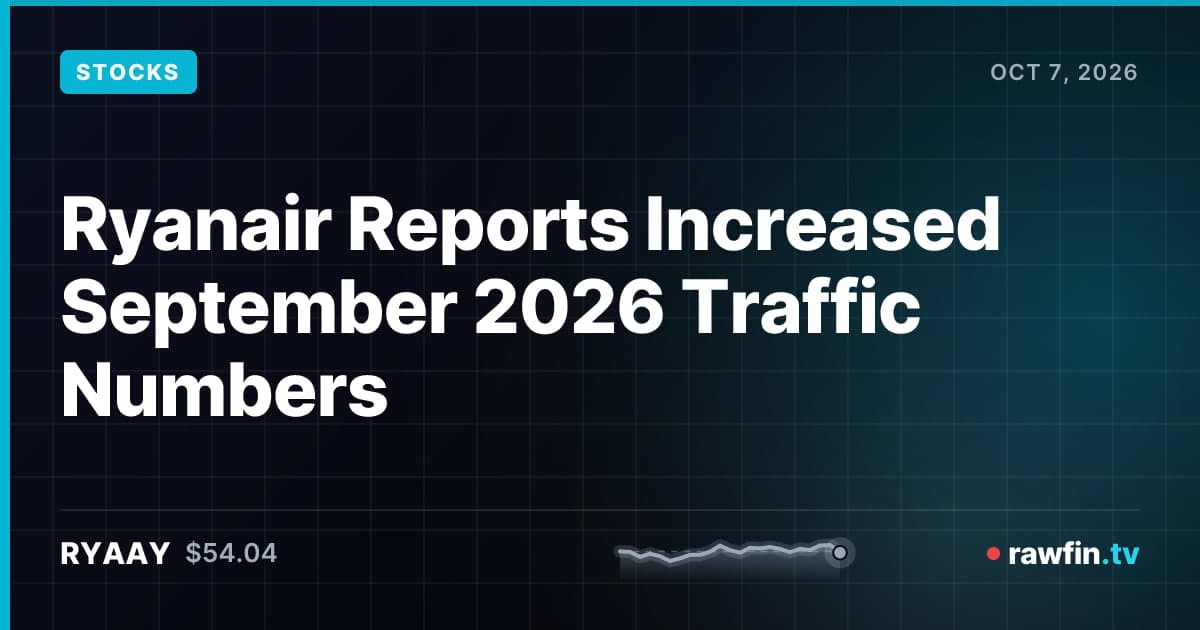 Ryanair Reports Increased September 2026 Traffic Numbers