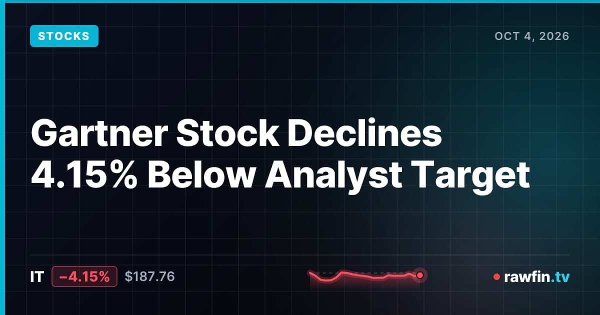 Gartner Stock Declines 4.15% Below Analyst Target