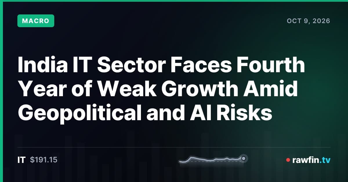 India IT Sector Faces Fourth Year of Weak Growth Amid Geopolitical and AI Risks
