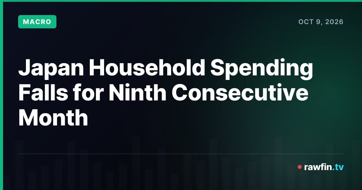 Japan Household Spending Falls for Ninth Consecutive Month