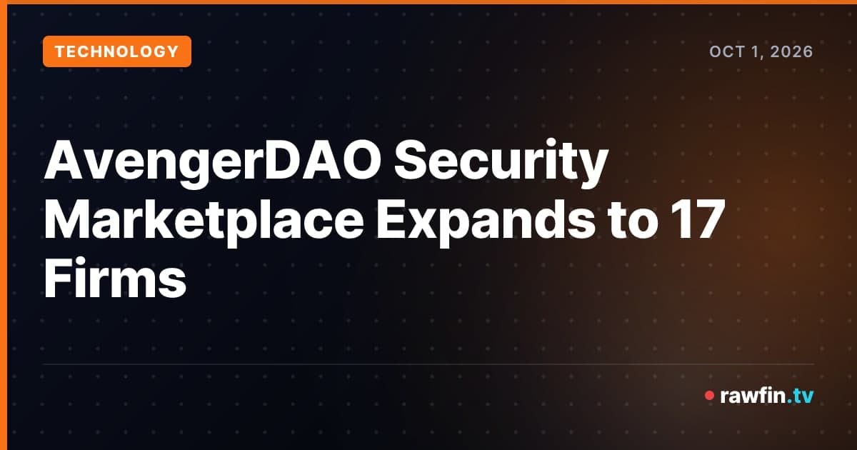 AvengerDAO Security Marketplace Expands to 17 Firms