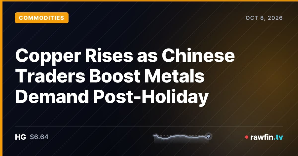 Copper Rises as Chinese Traders Boost Metals Demand Post-Holiday