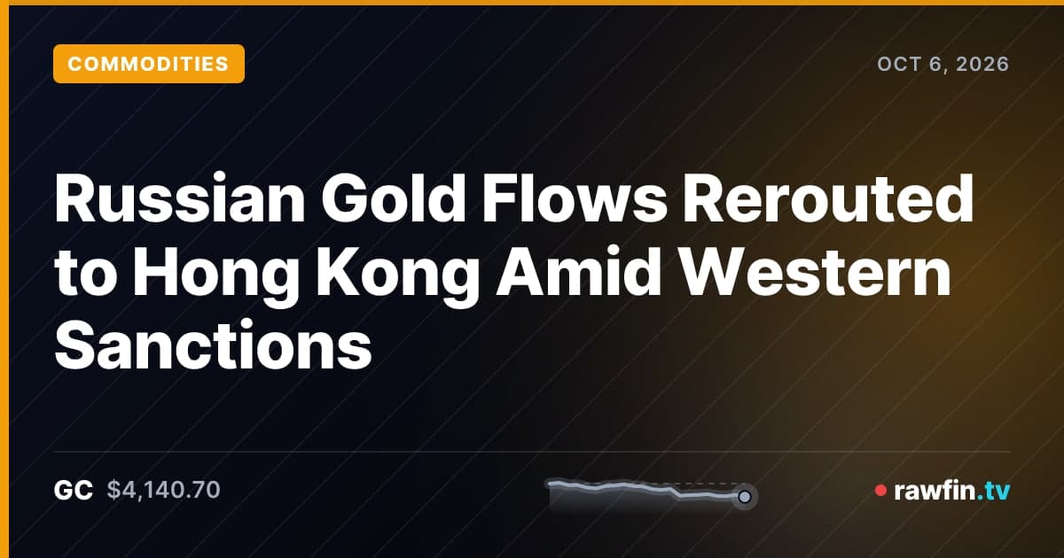 Russian Gold Flows Rerouted to Hong Kong Amid Western Sanctions