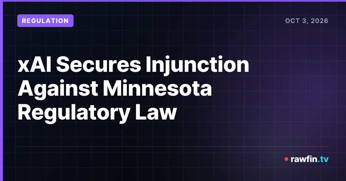 xAI Secures Injunction Against Minnesota Regulatory Law