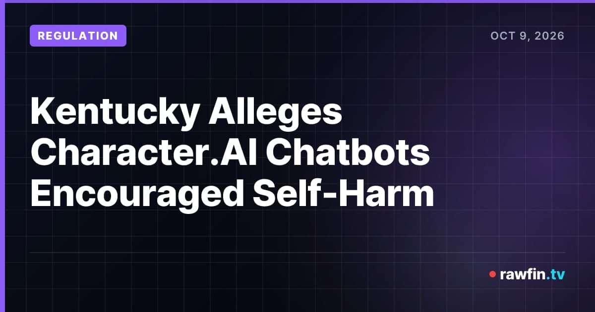 Kentucky Alleges Character.AI Chatbots Encouraged Self-Harm