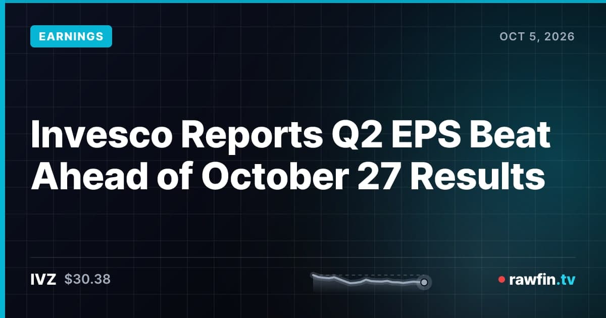 Invesco Reports Q2 EPS Beat Ahead of October 27 Results