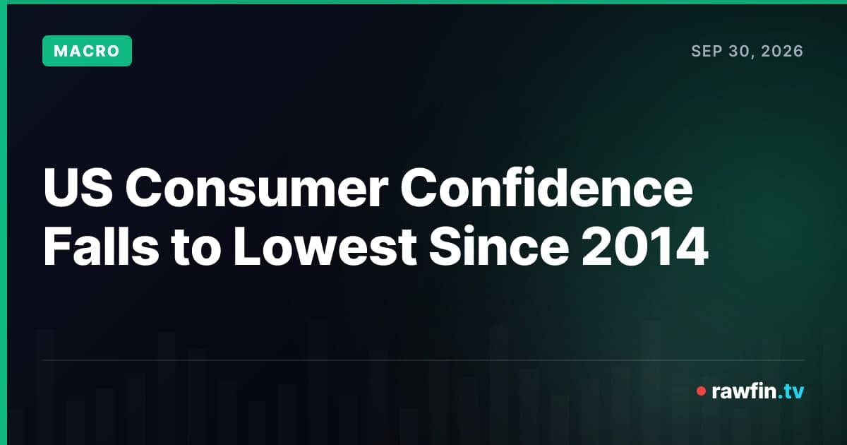 US Consumer Confidence Falls to Lowest Since 2014
