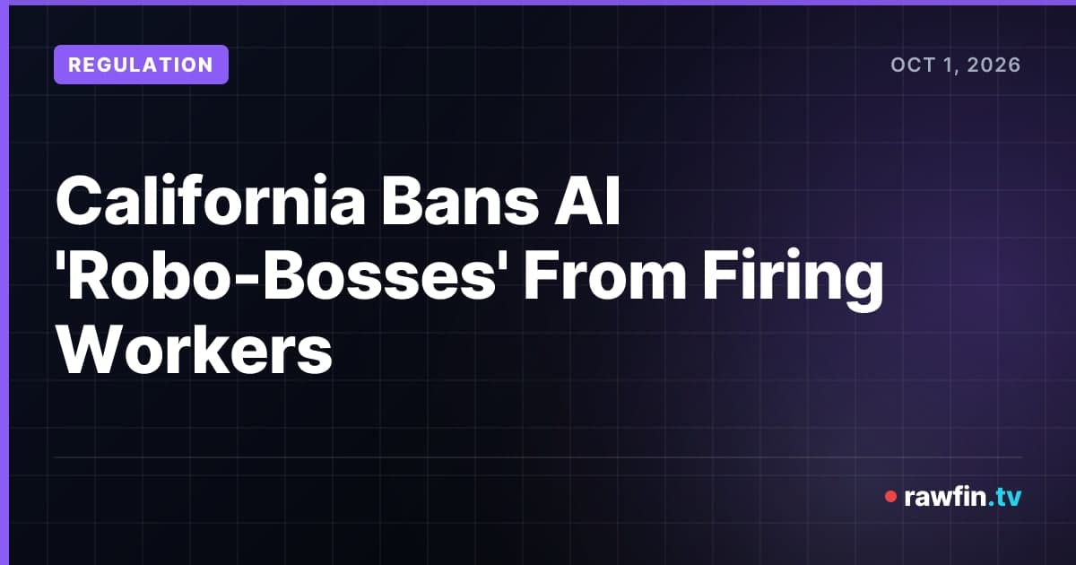 California Bans AI 'Robo-Bosses' From Firing Workers