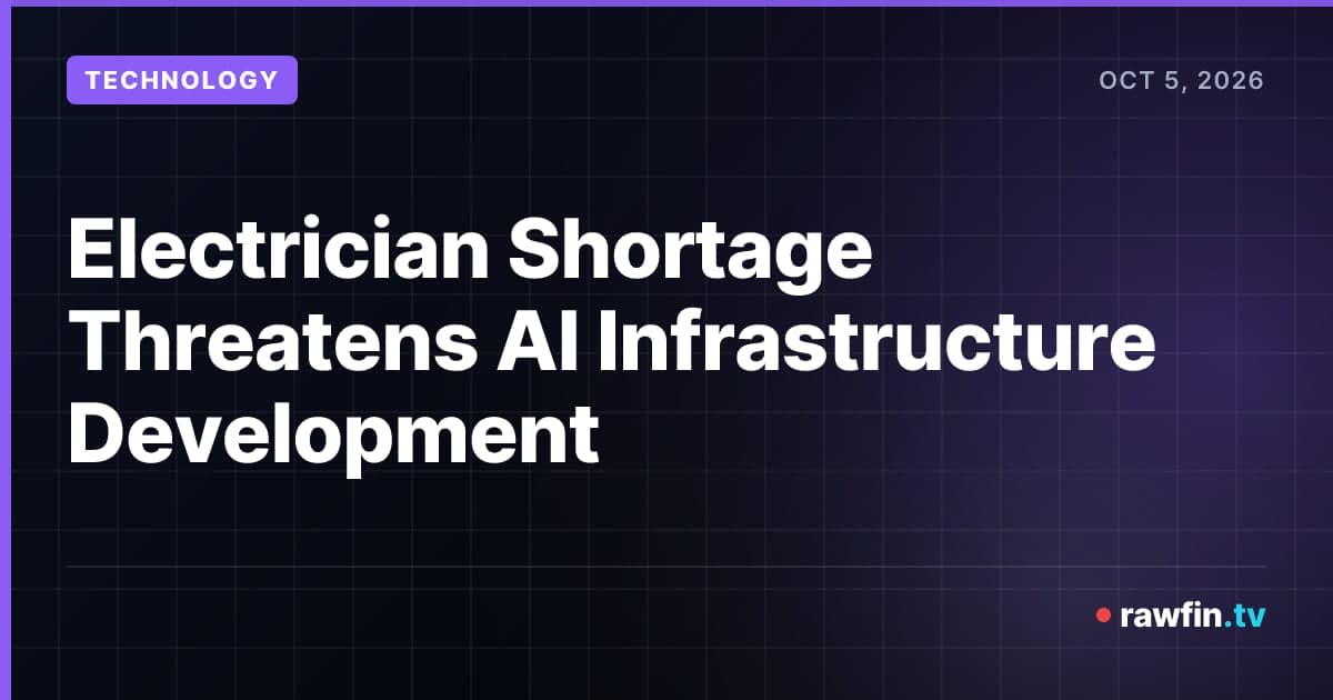 Electrician Shortage Threatens AI Infrastructure Development
