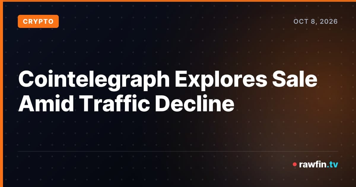 Cointelegraph Explores Sale Amid Traffic Decline
