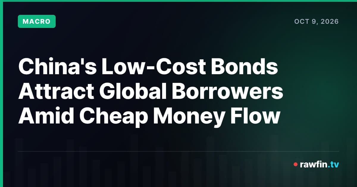 China's Low-Cost Bonds Attract Global Borrowers Amid Cheap Money Flow