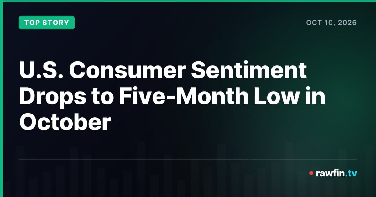 U.S. Consumer Sentiment Drops to Five-Month Low in October