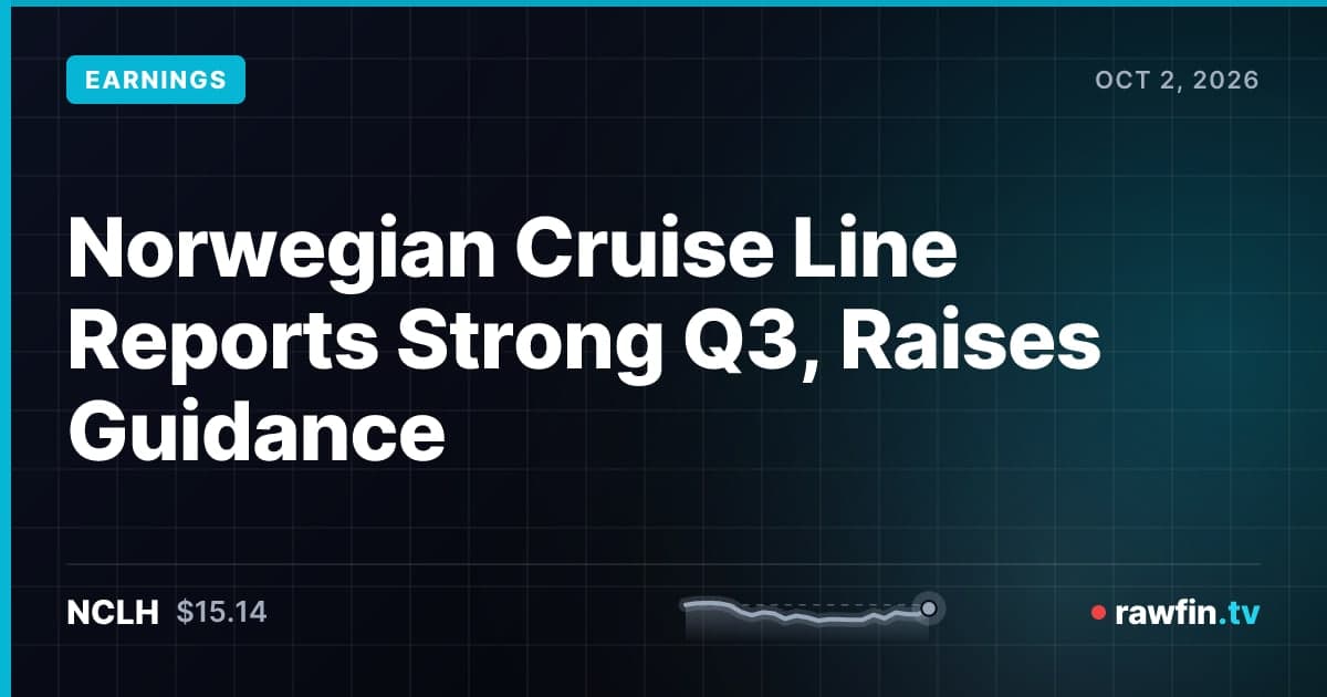 Norwegian Cruise Line Reports Strong Q3, Raises Guidance