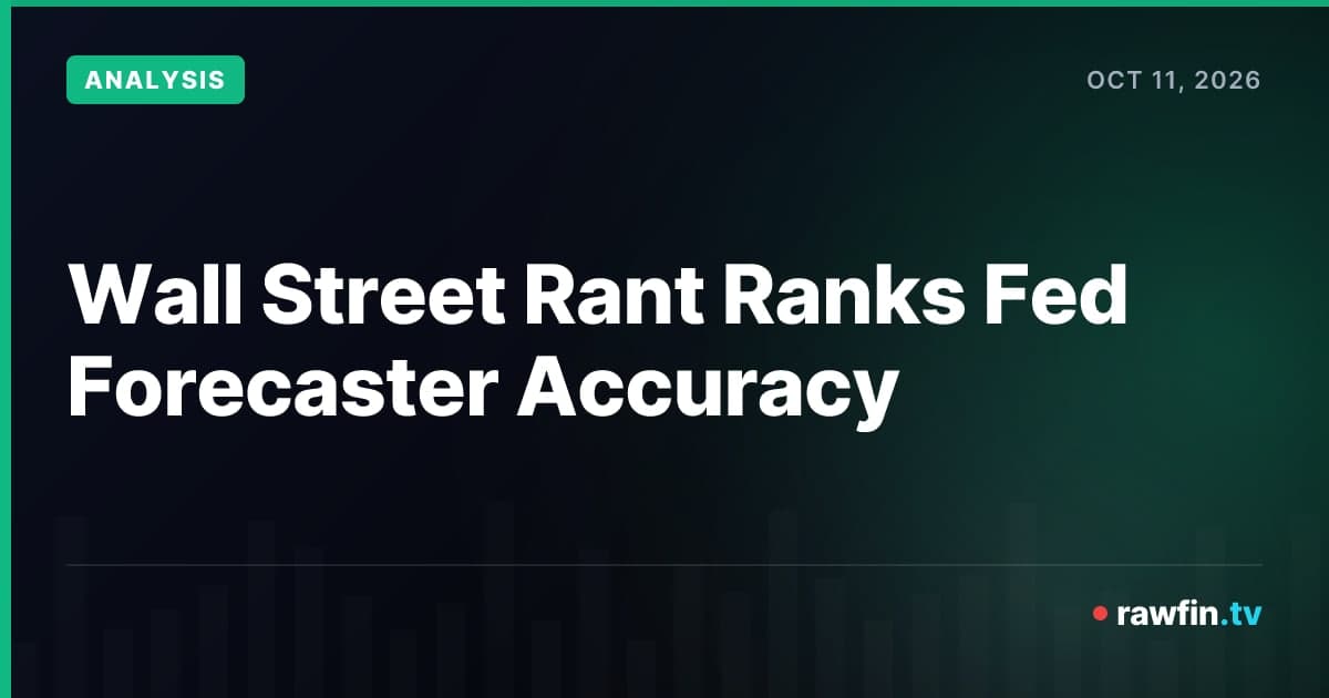 Wall Street Rant Ranks Fed Forecaster Accuracy