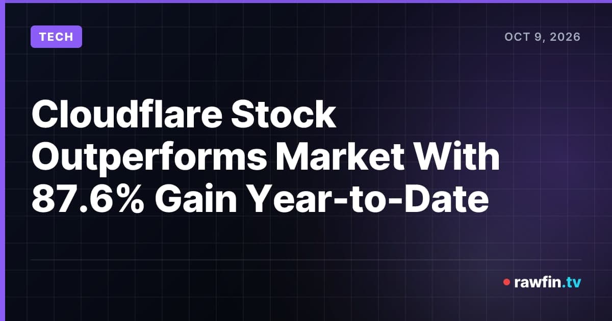 Cloudflare Stock Outperforms Market With 87.6% Gain Year-to-Date