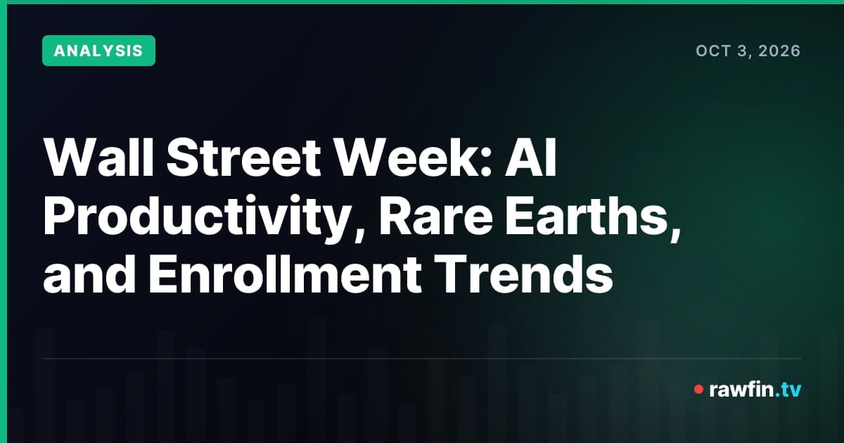 Wall Street Week: AI Productivity, Rare Earths, and Enrollment Trends