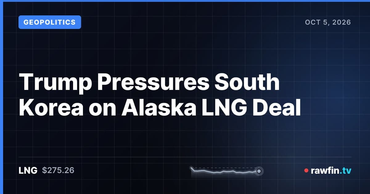 Trump Pressures South Korea on Alaska LNG Deal