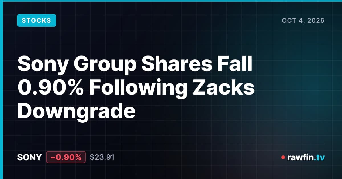 Sony Group Shares Fall 0.90% Following Zacks Downgrade
