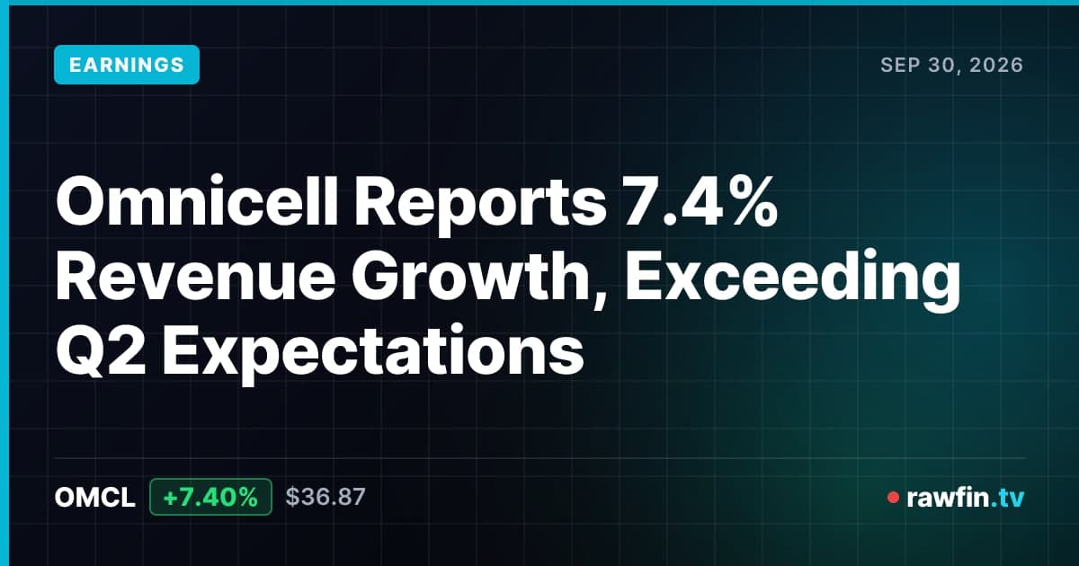 Omnicell Reports 7.4% Revenue Growth, Exceeding Q2 Expectations