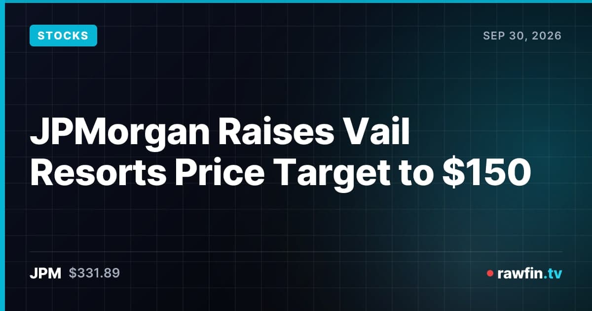 JPMorgan Raises Vail Resorts Price Target to $150