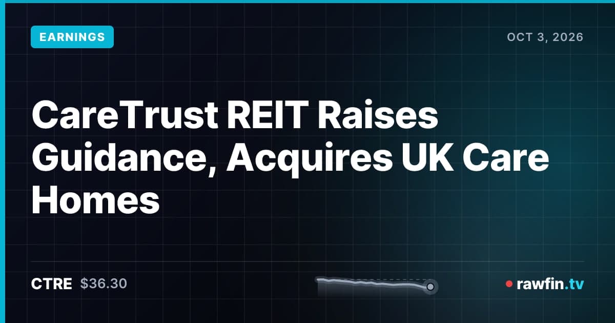 CareTrust REIT Raises Guidance, Acquires UK Care Homes