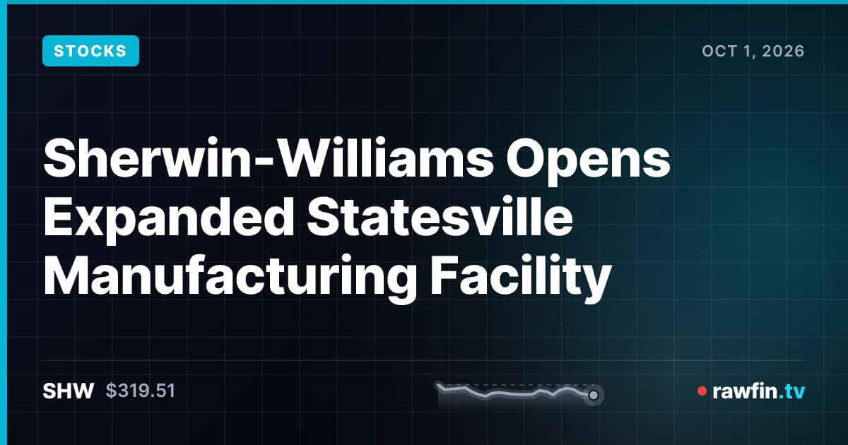 Sherwin-Williams Opens Expanded Statesville Manufacturing Facility
