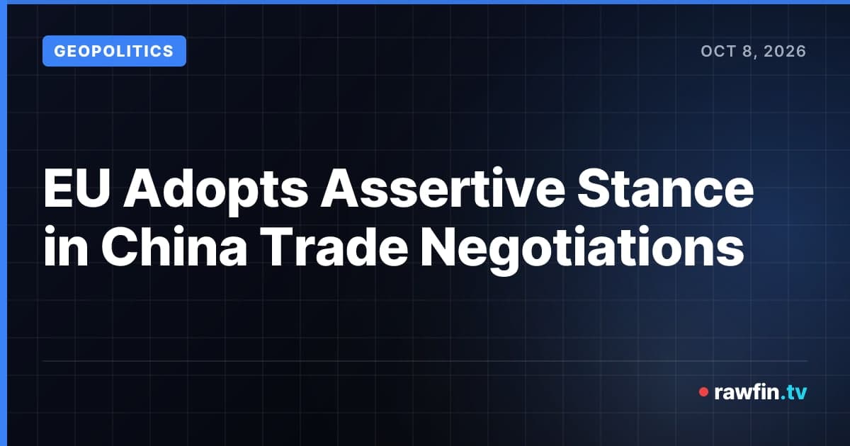 EU Adopts Assertive Stance in China Trade Negotiations