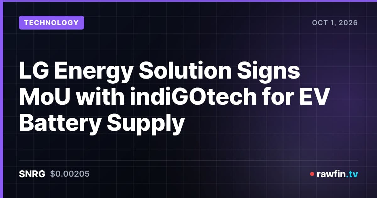 LG Energy Solution Signs MoU with indiGOtech for EV Battery Supply
