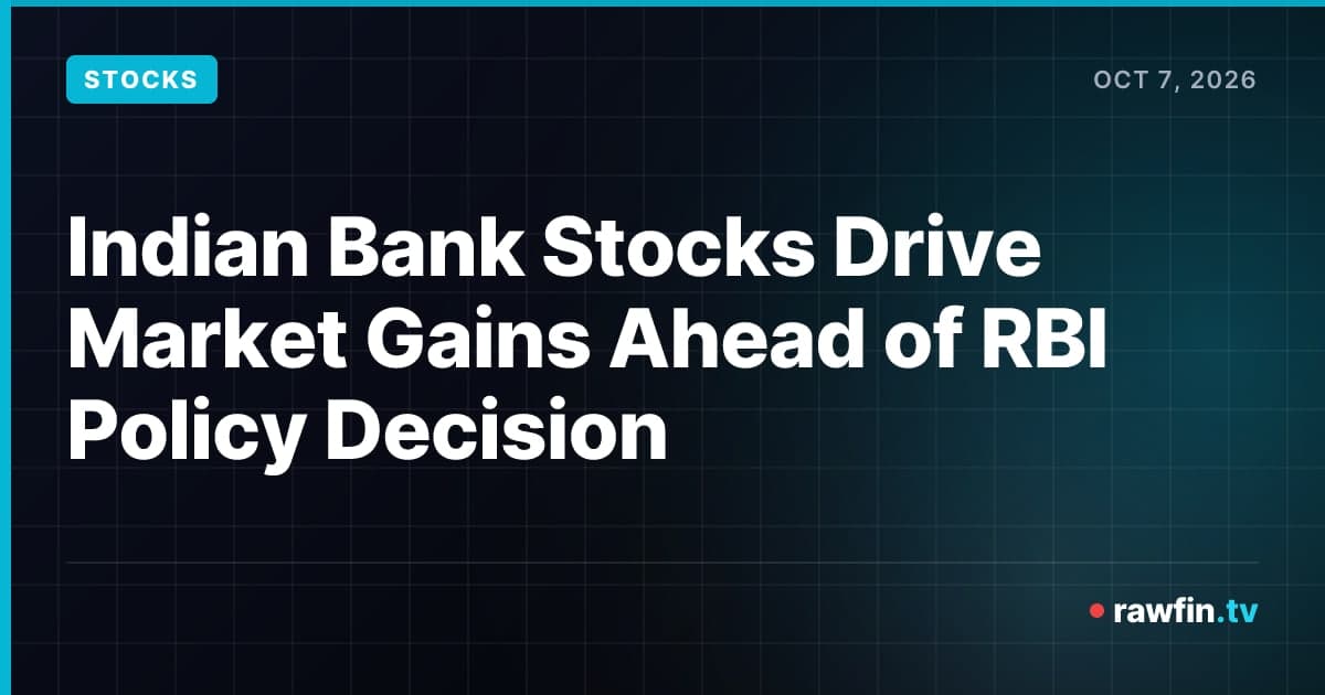 Indian Bank Stocks Drive Market Gains Ahead of RBI Policy Decision