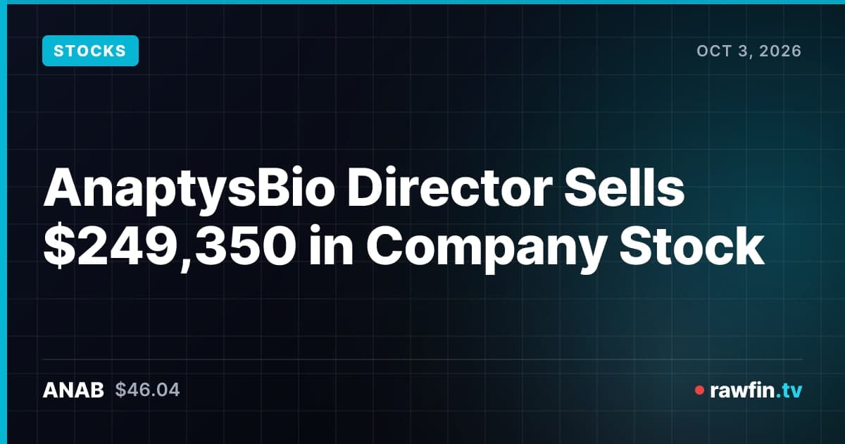 AnaptysBio Director Sells $249,350 in Company Stock