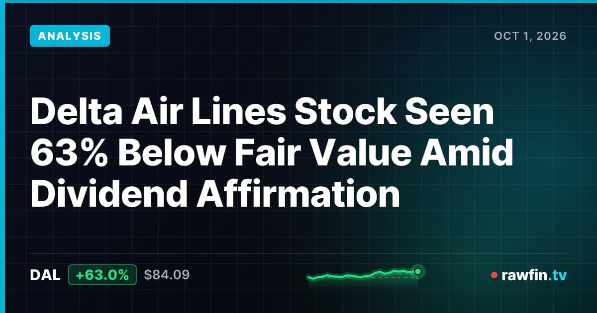 Delta Air Lines Stock Seen 63% Below Fair Value Amid Dividend Affirmation