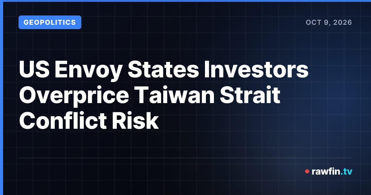 US Envoy States Investors Overprice Taiwan Strait Conflict Risk