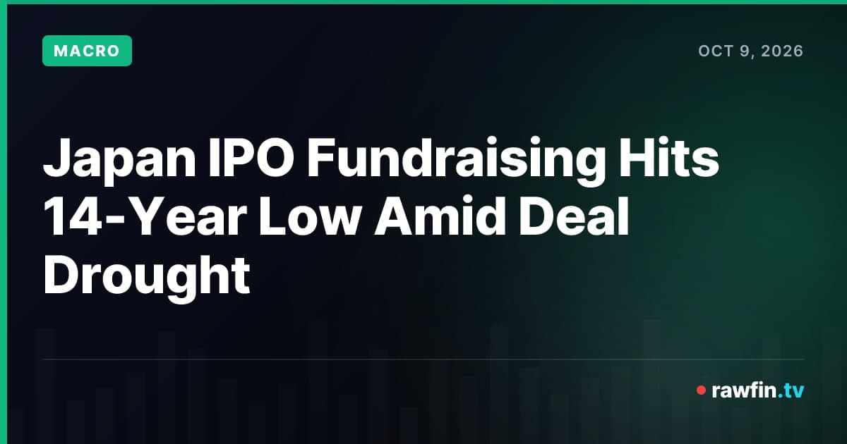 Japan IPO Fundraising Hits 14-Year Low Amid Deal Drought