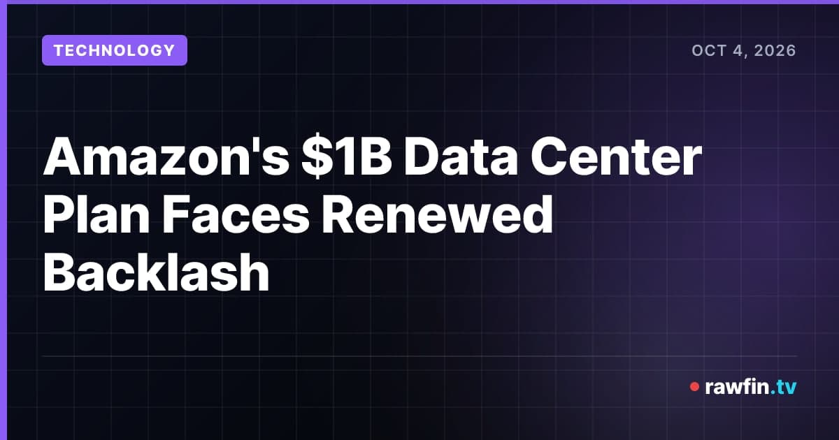 Amazon's $1B Data Center Plan Faces Renewed Backlash