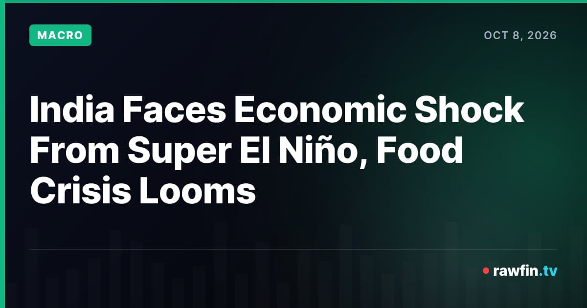 India Faces Economic Shock From Super El Niño, Food Crisis Looms