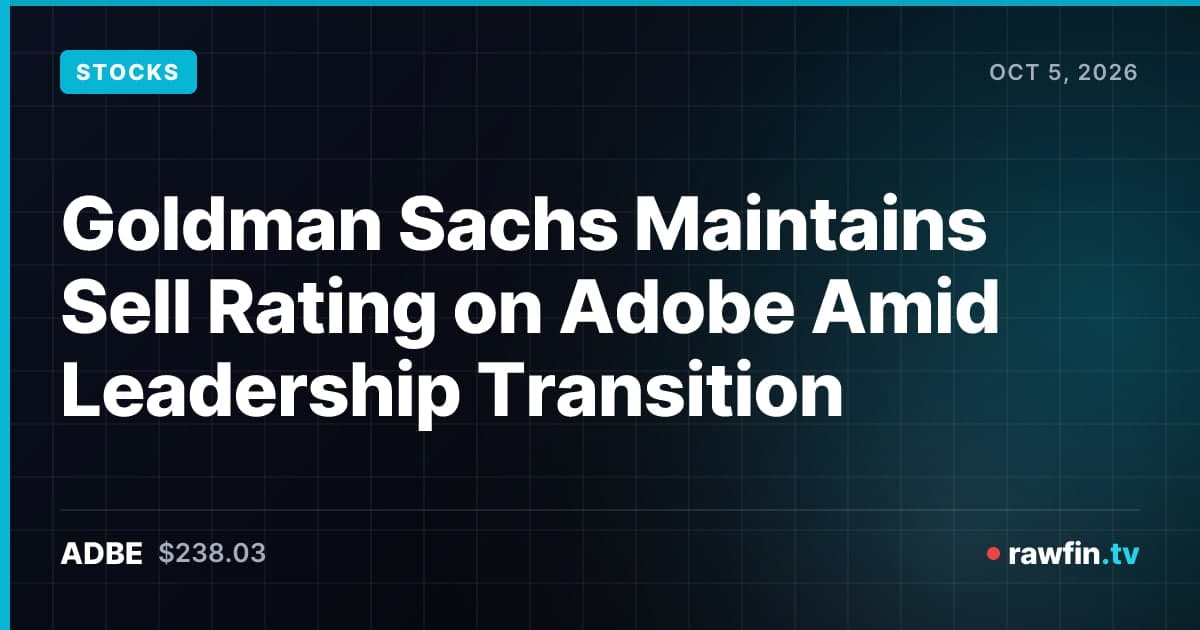 Goldman Sachs Maintains Sell Rating on Adobe Amid Leadership Transition