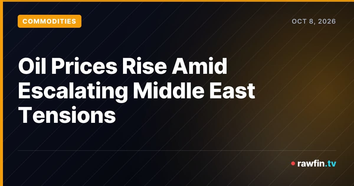 Oil Prices Rise Amid Escalating Middle East Tensions