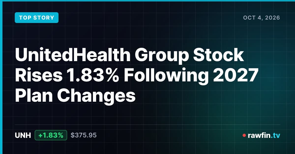 UnitedHealth Group Stock Rises 1.83% Following 2027 Plan Changes