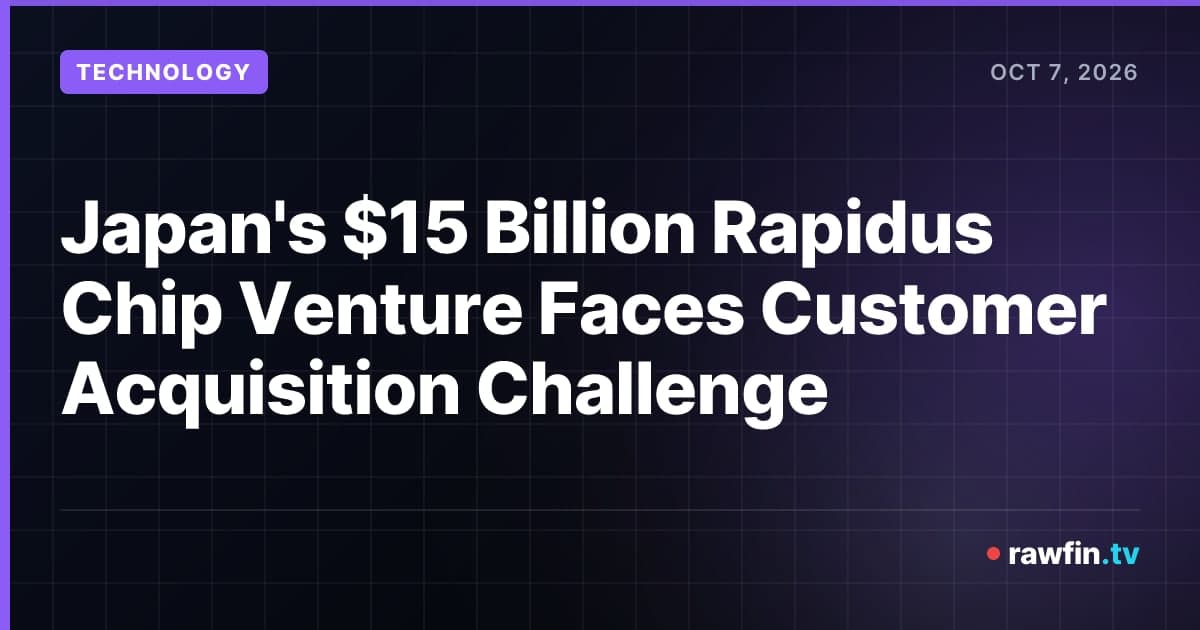 Japan's $15 Billion Rapidus Chip Venture Faces Customer Acquisition Challenge