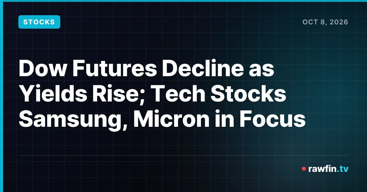 Dow Futures Decline as Yields Rise; Tech Stocks Samsung, Micron in Focus