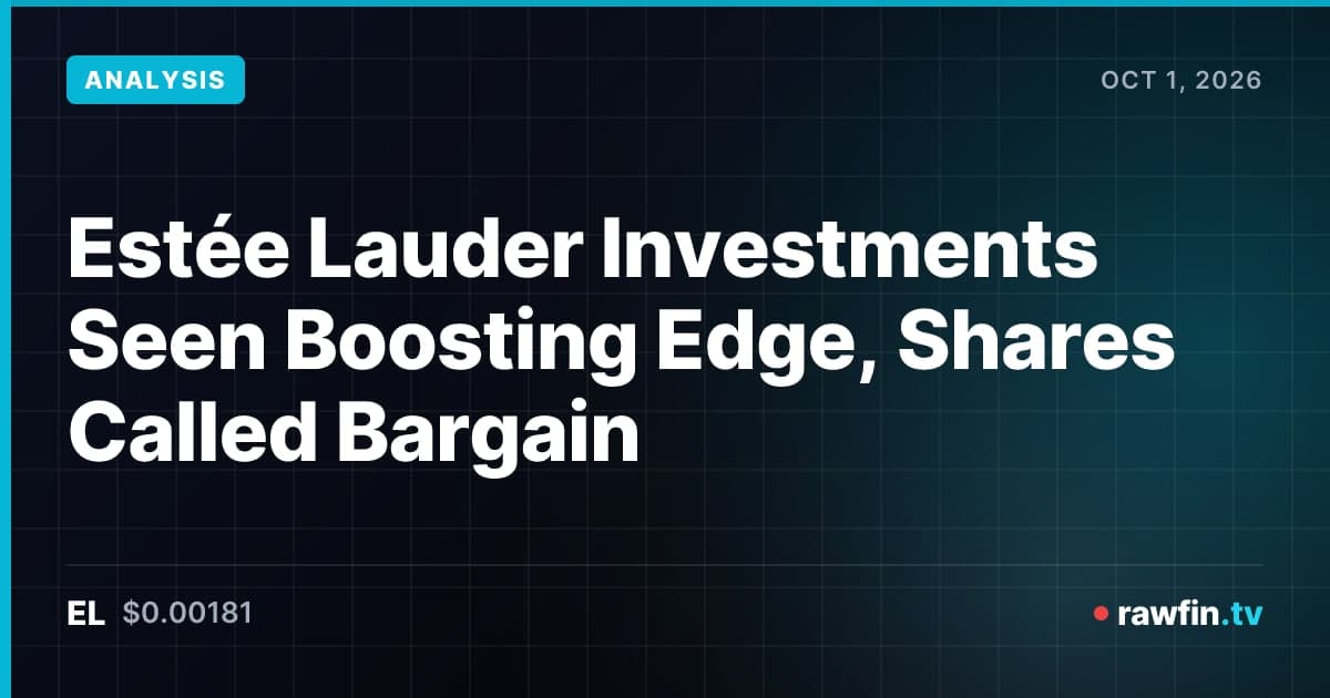 Estée Lauder Investments Seen Boosting Edge, Shares Called Bargain