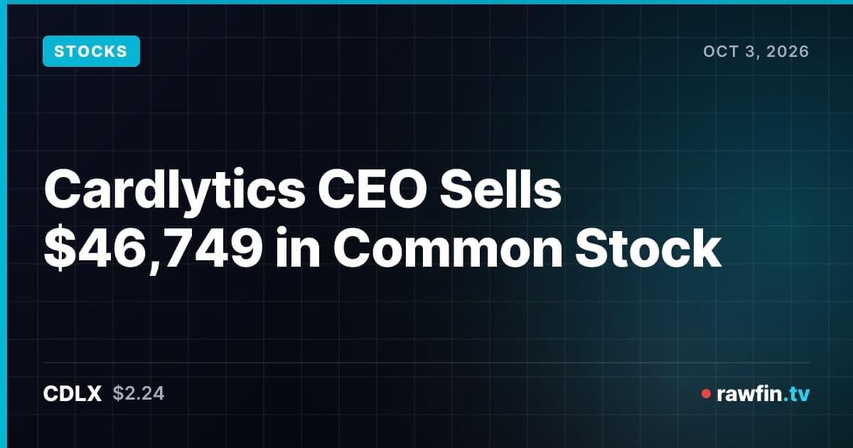 Cardlytics CEO Sells $46,749 in Common Stock
