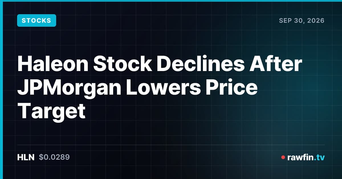 Haleon Stock Declines After JPMorgan Lowers Price Target