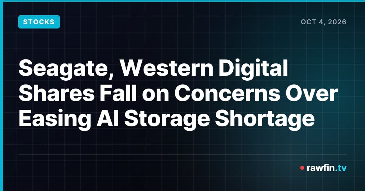 Seagate, Western Digital Shares Fall on Concerns Over Easing AI Storage Shortage